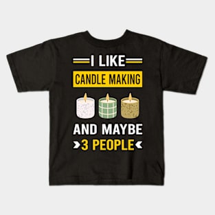 3 People Candle Making Candles Kids T-Shirt